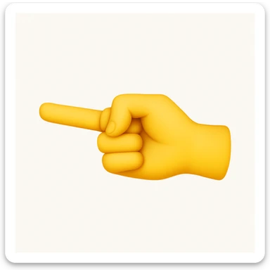 Create a right-facing hand emoji with the pinky finger extended forward and other fingers curled into a fist. The style should mimic a standard system emoji with minimal details and a plain background. Copy the pose from the provided reference image. sticker