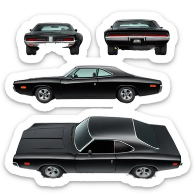 1973 dodge charger black sticker