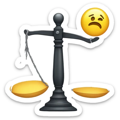 scale leaning more on one side  sticker