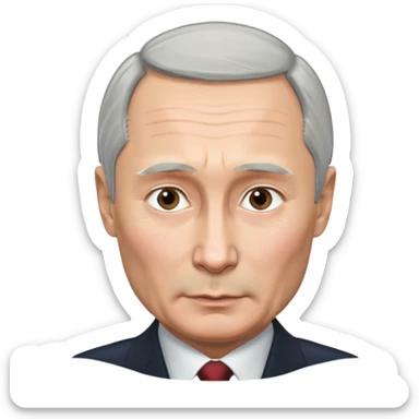 Vladimir putin with gray hair  sticker