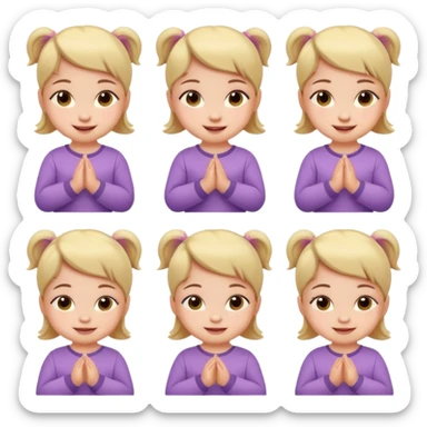 Baby Girl, Different Poses, different outfit sticker