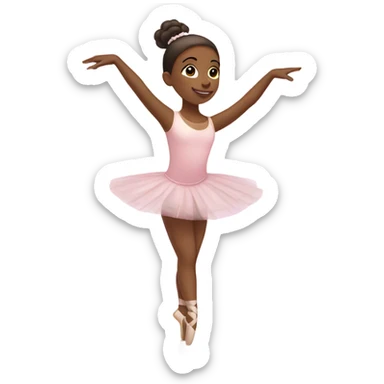 a girl doing ballet sticker