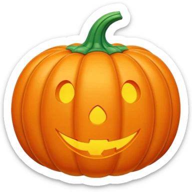   jeff koons style inflatable pumpkin sticker