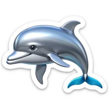 robot dolphin sticker