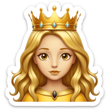 queen bee with human features sticker