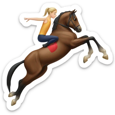 A horse doing Gymnastik  sticker