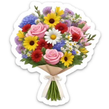 ￼ Bouquet of mixed flowers ￼ sticker