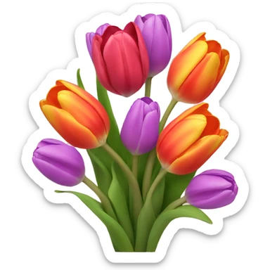 Tulip bouquet sticker