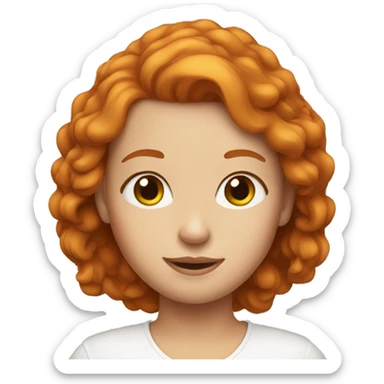 Beautiful ginger girl  sticker