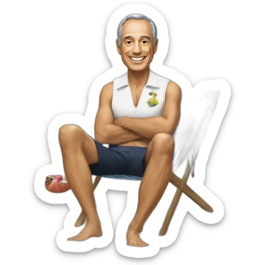 marcelo rebelo de sousa at the beach sticker