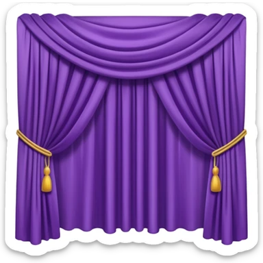 purple curtain open sticker