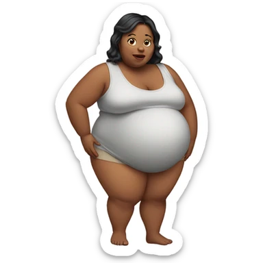 Fat and pregnant  sticker
