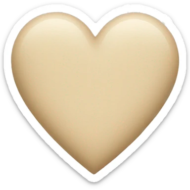 beige heart  sticker