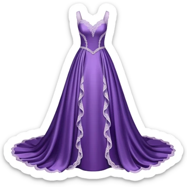 purple wedding dress sticker