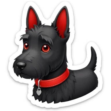Scottish terrier red collar sticker