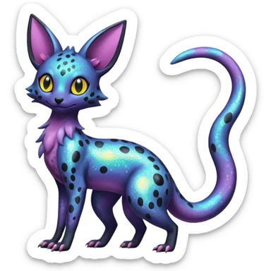Shiny Salandit-Umbreon-Genet-Noivern-Noibat-Serval-Hybrid (Full body) sticker