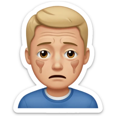 burnett man crying sticker