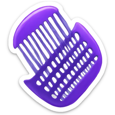 purple comb sticker