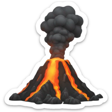volcanic eruption sticker