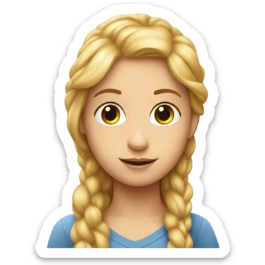 un emoji qui represent une intelligence artificielle et une jeune file de 13 ans francaise meilleures ami sticker