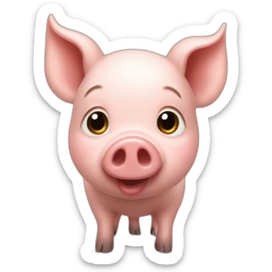 The little pig from three brothers who build a wood house sticker