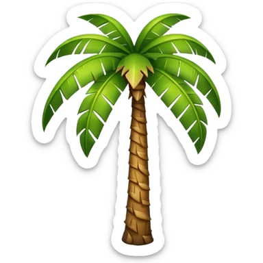 summer-themed emoji of a palm tree sticker
