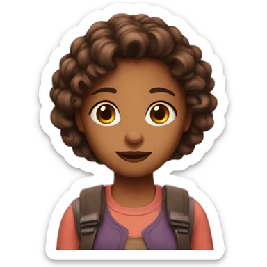 Girl in a movie sticker