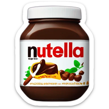 Nutella glas sticker