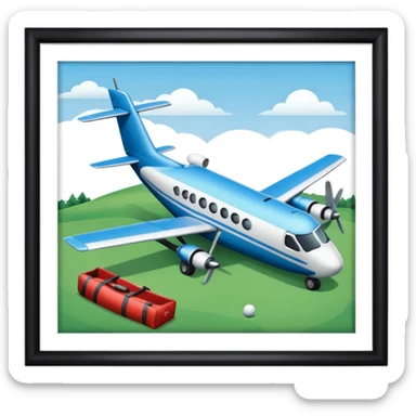 Golfing plane wreck sticker