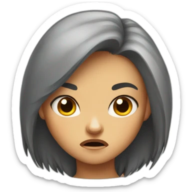 very angry girl fox sticker