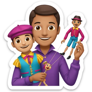 Street Puppet Performer man sticker