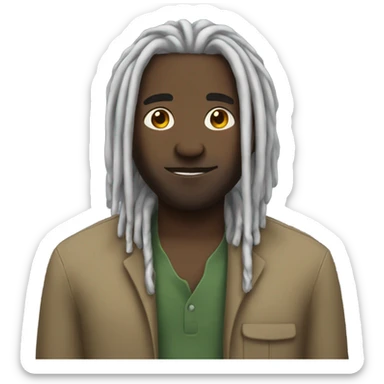 Black man with dreads who is nonchalant sticker