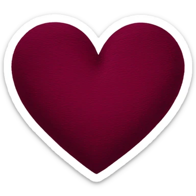 Burgundy heart sticker