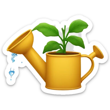 watering can watering plant sticker