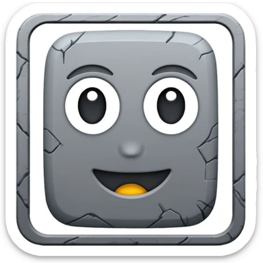 Pixeled style block sticker