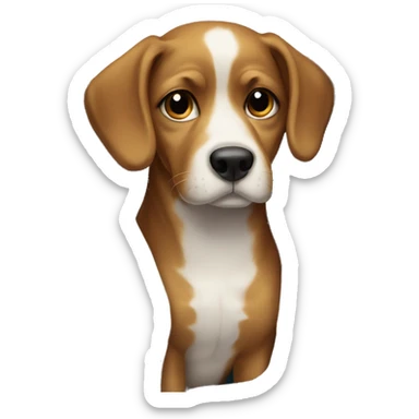 dog with preppy blanket sticker