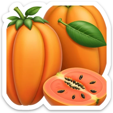Papaya fruit sticker