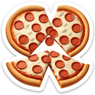 Two balls with pepperoni on it sticker