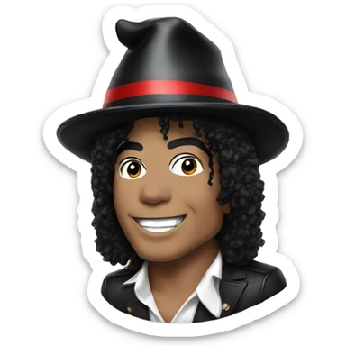 michael jackson with santa hat sticker