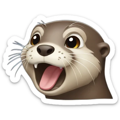 otter crying sticker