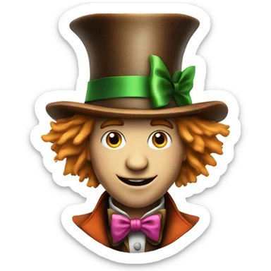 Mad hatter wearing a Christmas hat  sticker