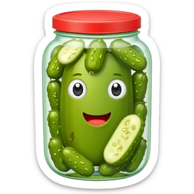 Pickles pickles in red cour sticker