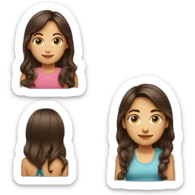 Une fille brune mais un coup de pelle à un garcon sticker