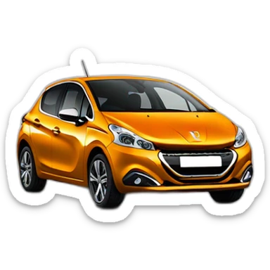 A peugeot 208 sticker