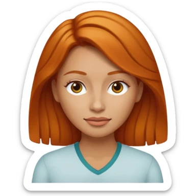 light tanned ginger haired women sticker