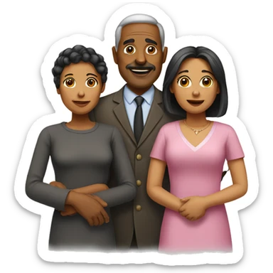 Padre, madre, hija sticker