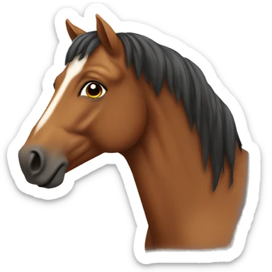 Brown horse sticker