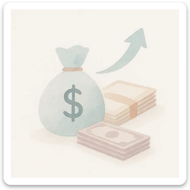 investment watercolor art style sticker