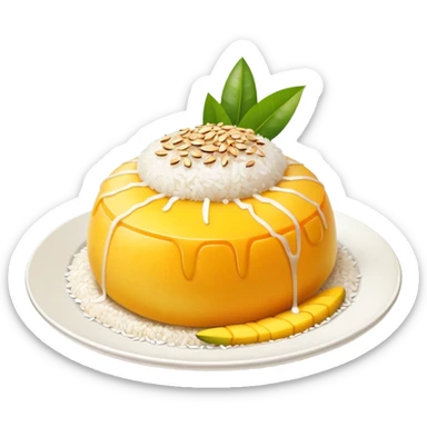 Thai mango sticky rice dessert sticker