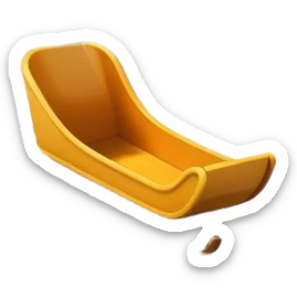 An icon showing a small sled down an icy track. The scene includes dynamic motion lines, icy curves, and a snowy mountain backdrop under a crisp blue sky. Transparent background emphasizes the speed and intensity of the sport. sticker